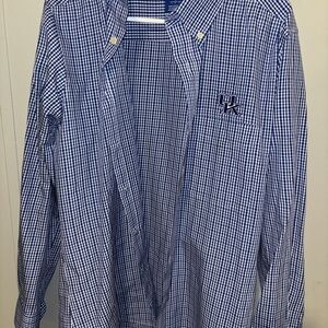 Antigua Kentucky Checkered Button Down Shirt
